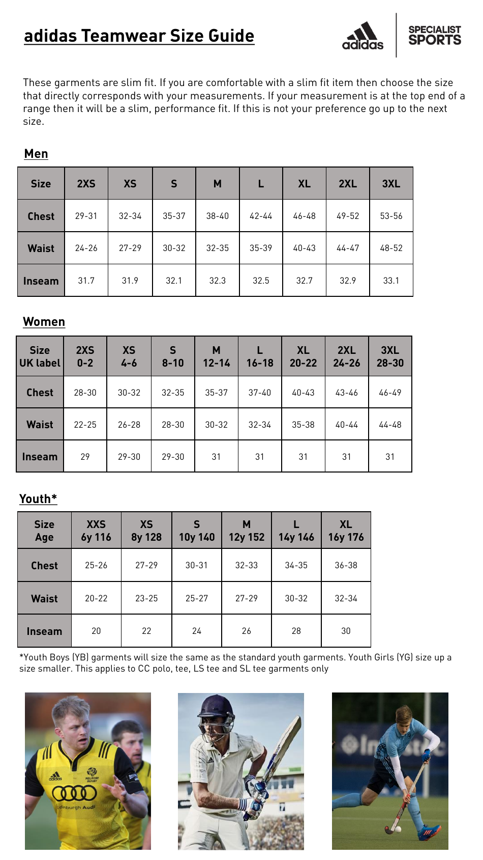 Teamwear Size Chart Adidas Download Printable Pdf Templateroller 0160