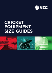 Document preview: Cricket Equipment Size Chart - New Zealand Cricket