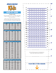 Document preview: Kids Shoe Size Chart - Skechers