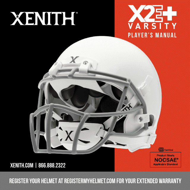 Football Helmet Size Chart - Xenith - Eight Steps