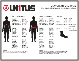 Document preview: Athletic Wear Size Chart - Un1tus