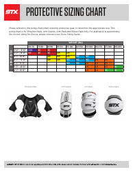 Protective Gear Size Chart - Stx