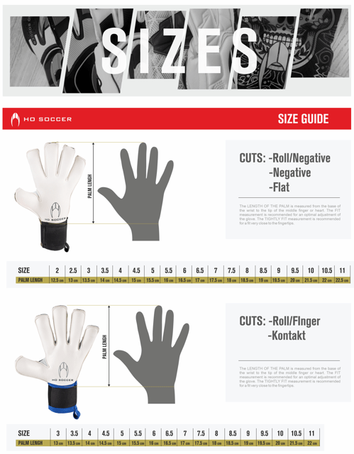 Soccer Gloves Size Chart - Ho Soccer