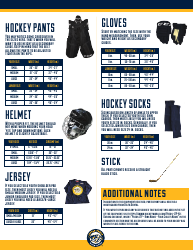 Hockey Equipment Size Chart - Little Preds, Page 4