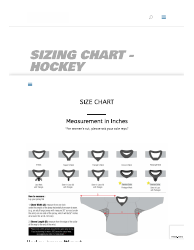 Document preview: Hockey Jersey Size Chart - Jog Athletics