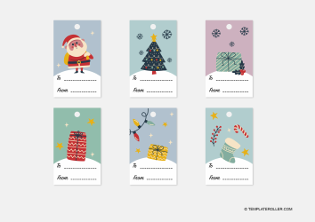 Document preview: Christmas Gift Tag Template - Funny Pictures