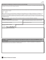 Forme F-0041 Demande De Certificat De Chercheur - Conge Fiscal Pour Chercheurs Etrangers - Quebec, Canada (French), Page 3