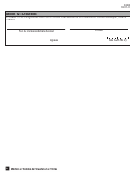 Forme F-0030 Partie 4 Demande D&#039;aide Financiere - Programme De Soutien Aux Organismes De Recherche Et D&#039;innovation - Quebec, Canada (French), Page 14