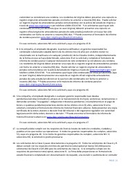 Instrucciones para Formulario A501-27LIC Contractor Firm License Application - Virginia (Spanish), Page 6