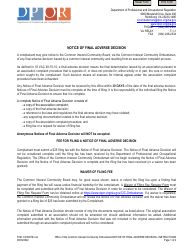 Form F491-CICNOTE Notice of Final Adverse Decision - Virginia