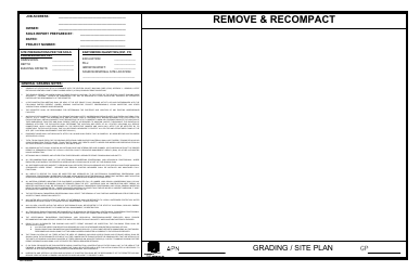 Remove and Re-compact (R&amp;r) Grading Permit Cover Sheet - County of Ventura, California