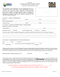 Document preview: Form LDSF-01 Floodplain Development Permit - County of Ventura, California