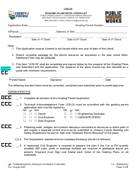 Form LDS-05 Grading Plancheck Checklist - County of Ventura, California