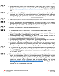 Form LDS-05 Grading Plancheck Checklist - County of Ventura, California, Page 2