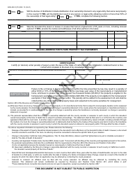 Form BOE-502-D Change in Ownership Statement - Death of Real Property Owner - Sample - California, Page 2