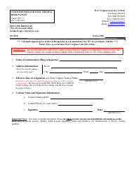 Document preview: Form CWV-5 Commissioner for West Virginia Resignation - West Virginia