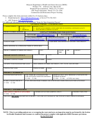 Document preview: Construction and Renovation Project Tracking Form - Missouri