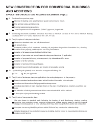New Construction and Additions for Commercial Buildings Application Checklist - City of Dallas, Texas, Page 2