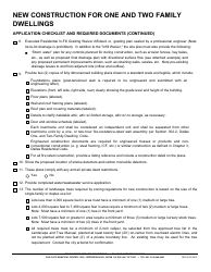 New Construction for One and Two Family Dwellings Application Checklist - City of Dallas, Texas, Page 2