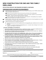 New Construction for One and Two Family Dwellings Application Checklist - City of Dallas, Texas, Page 3