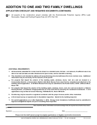 Addition to One and Two Family Dwellings Application Checklist - City of Dallas, Texas, Page 2
