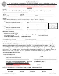 Authorization Form for the Disclosure of Protected 42 Cfr Part 2 Patient Records by Nh Dhhs to an Entity Without a Tpr - New Hampshire, Page 2