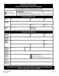 Written Certification for the Therapeutic Use of Cannabis - New Hampshire, Page 2