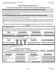 BFA Form 470 Change Report - Snap Program - New Hampshire