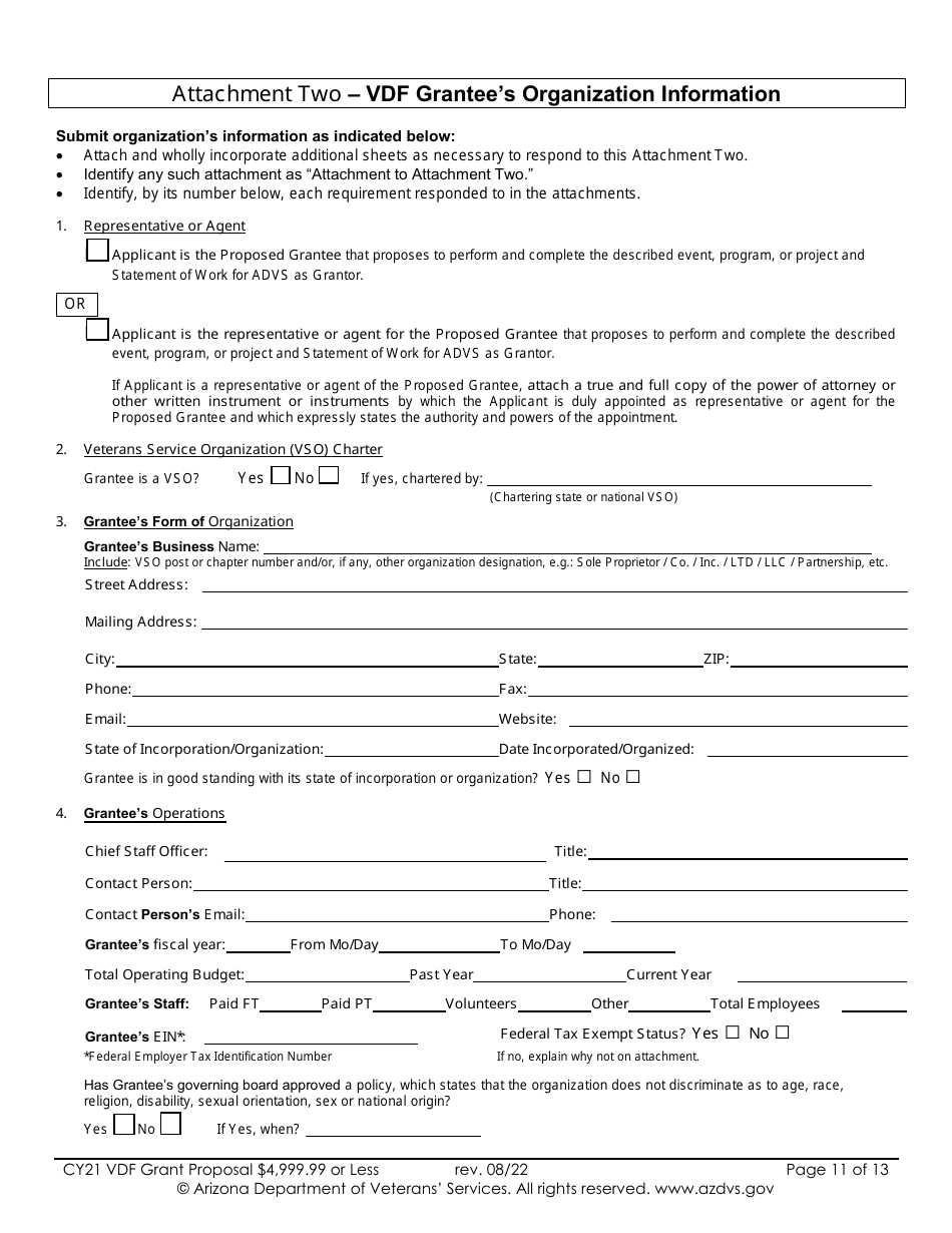 Proposal for Vdf Grant - $4,999.99 or Less - Arizona, Page 11