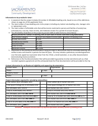 Form CDD-0410 Application for Reduced Residential Development Impact Fee Rates for Affordable Dwelling Units - City of Sacramento, California, Page 2