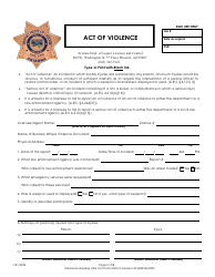 Arizona Act of Violence Report - Fill Out, Sign Online and Download PDF ...