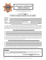 Document preview: Applicant/Controlling Person Affidavit - Arizona