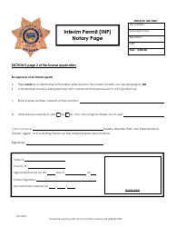 Document preview: Interim Permit (Inp) Notary Page - Arizona