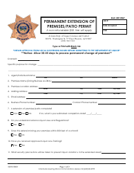 Document preview: Permanent Extension of Premises/Patio Permit - Arizona