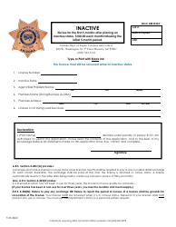 Document preview: Inactive Status Application - Arizona