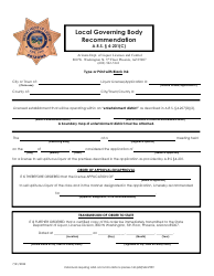 Document preview: Local Governing Body Recommendation - Arizona