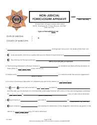 Non-judicial Foreclosure Affidavit - Arizona
