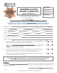 Document preview: Registered Alcohol Delivery Contractor Application - Arizona
