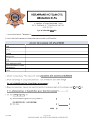 Document preview: Restaurant/Hotel/Motel Operation Plan - Arizona