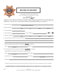 Document preview: Record of Delivery - Arizona