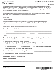 Form 92-034 Iowa Business Tax Cancellation - Request for Cancellation of Tax Permit - Iowa