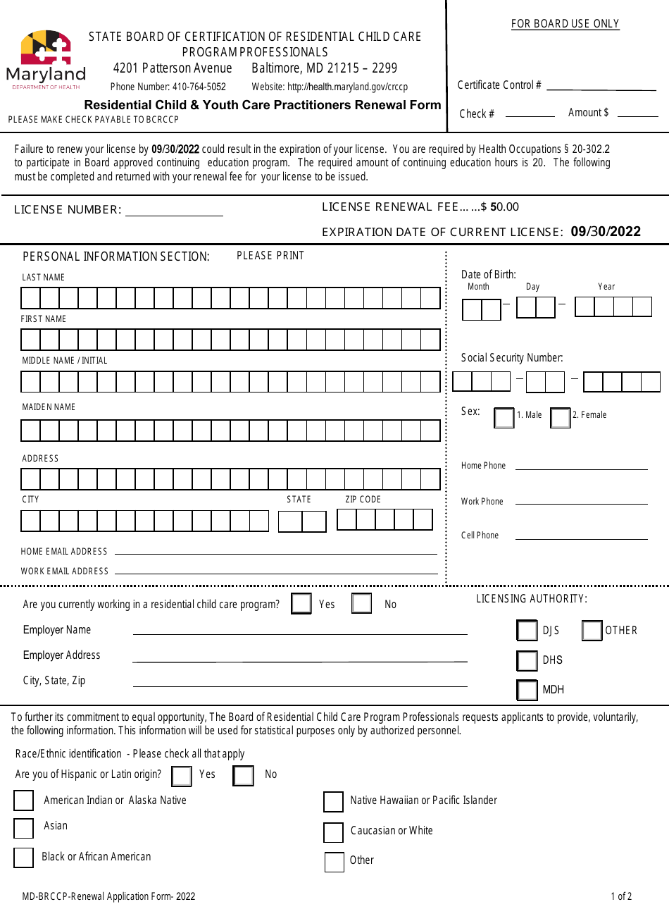 Form MD-BRCCP - Fill Out, Sign Online and Download Fillable PDF ...