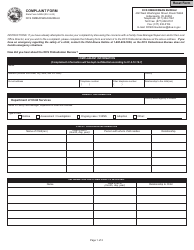 State Form 54204 Complaint Form - Indiana