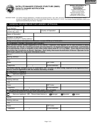 State Form 53081 Satellite Manure Storage Sturcture (Smss) Facility Change Notification - Indiana