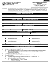 State Form 50393 Solid Waste Facility Permit Transfer Application - Indiana