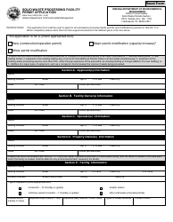 State Form 50392 Solid Waste Processing Facility Permit Application - Indiana