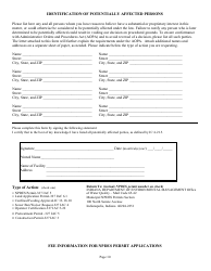 State Form 54924 National Pollutant Discharge Elimination System Semi Public and Minor Municipal Permit Application - Indiana, Page 10