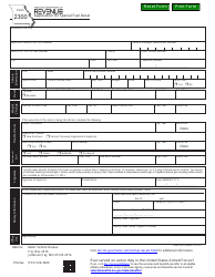 Form 2300 Application for Special Fuel Decal - Missouri