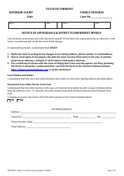 Form 400-00923 Motion to Enforce Spousal Maintenance - Vermont