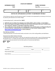 Form 400-00999 Motion to Modify Spousal Maintenance - Vermont